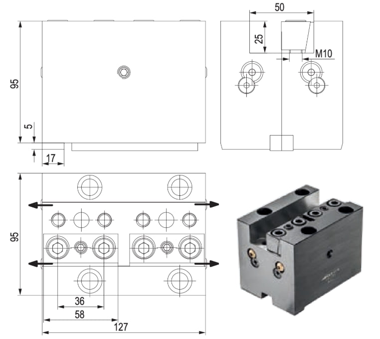 BMT65 face turning toolholder drawing