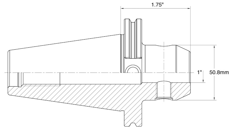 CAT40 5/8" (0.625") end mill holder 
